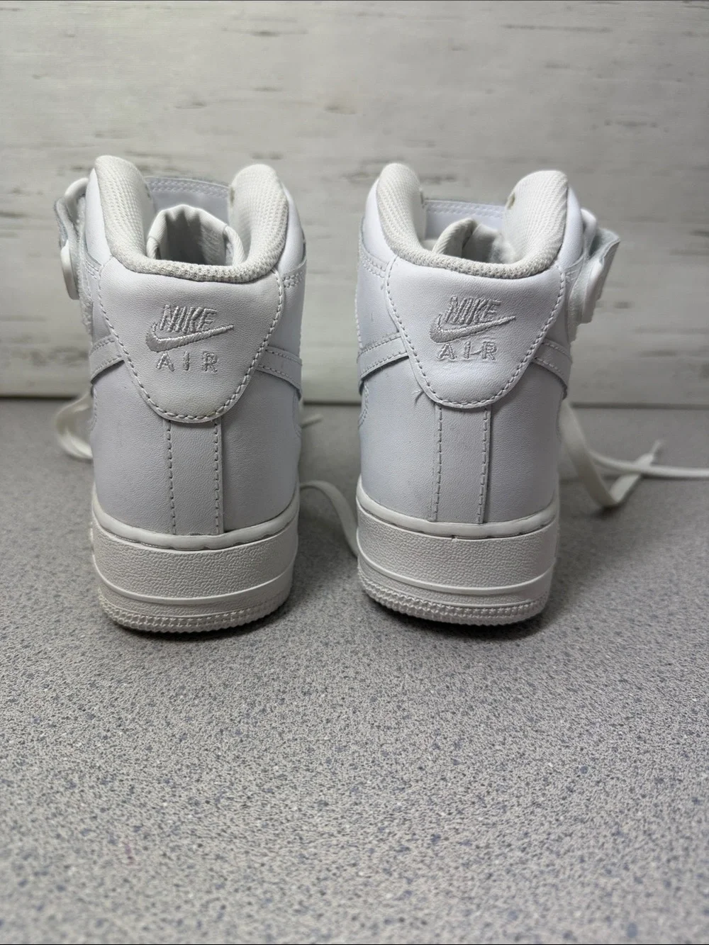 Nike Kids White High-Top Sneakers with Strap